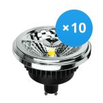 Voordeelpak 10x Noxion Lucent LED Spot GU10 AR111 12W 600lm 40D - 930 Warm Wit | Beste Kleurweergave - Dimbaar - Vervangt 50W