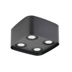 Eglo Plafond Spot Arenzano Staal Zwart 18.8W 1380lm - 830 Warm Wit | Dimbaar - Geschikt voor GU10
