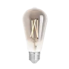 WiZ Smart LED E27 Edison Filament Smoke 6.5W 400lm - 820-850 Afstembaar Wit | Dimbaar - Vervangt 35W