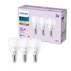 Voordeelpak 3x Philips Lamp LED E14 Peer Mat 5W 470lm - 827 Zeer Warm Wit