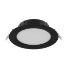 Noxion LED Downlight Hera Plat Inbouw Zwart 15W 1500lm 80D - 827-830-840 CCT | 166mm - Zaagmaat 144mm
